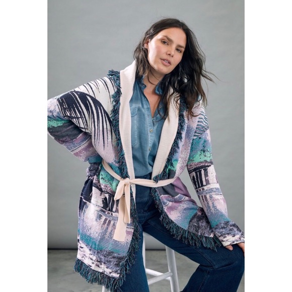 NWT ANTHROPOLOGIE MOIRA FRINGED CARDIGAN - Picture 4 of 6